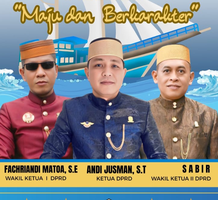Pimpinan DPRD Sinjai priode 2024-2029, Andi Jusman sebagai Ketua, Fachriandi Matoa sebagai Wakil Ketua I, dan Sabir sebagai Wakil Ketua II.