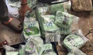 Tim gabungan Direktorat Reserse Narkoba (Ditresnarkoba) Polda Riau bersama Pangkalan Angkatan Laut (Lanal) Dumai menggagalkan upaya penyelundupan narkotika jenis sabu seberat 30 kilogram di Pelabuhan Roro Dumai, Kota Dumai, Minggu (12/10). (Foto: Ist)