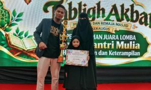 Aisyah Izzah Taqiyyah berhasil meraih Juara 1 Lomba Hifdzil Qur’an Tingkat TK/PAUD